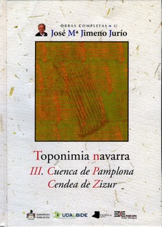 Toponimia Navarra. III. Cuenca de Pamplona. Cendea de Zizur
